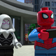 Ghost-Spider and her mildly amazing friend.